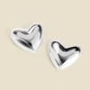 Silver Heart Stud Earrings