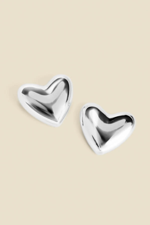 Silver Heart Stud Earrings 3 Silver Heart Stud Earrings