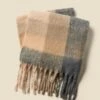 Blue Check Scarf With Tassels 1 Blue Check Scarf With Tassels -Sosandar Fashion Store web 2407 box a24ac024be0027 2