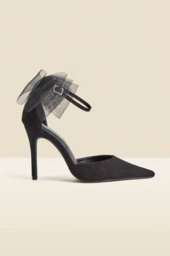Black Bow Detail Ankle Strap Court Shoes -Sosandar Fashion Store web 2407 box a24fw013bk0001 4