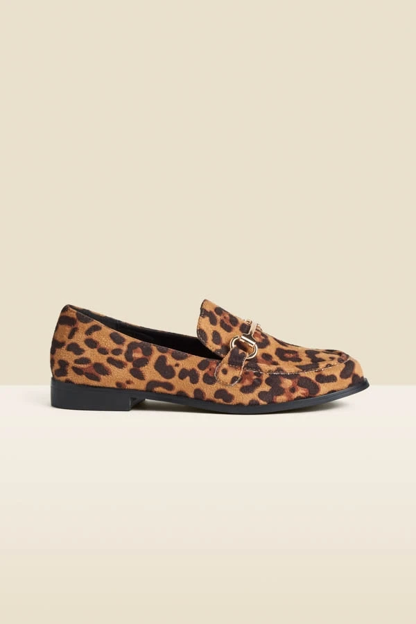 Leopard Print Snaffle Trim Mule Loafers 4 Leopard Print Snaffle Trim Mule Loafers - Image 2