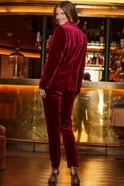 Ruby Red Luxe Velvet Tailored Blazer -Sosandar Fashion Store web 2408 01 a24bw031rd0007 a24ow065rd0007 01 790 1 1