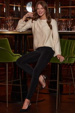 Cream Sequin Jumper With Black Bow Detail 8 Cream Sequin Jumper With Black Bow Detail -Sosandar Fashion Store web 2408 09 a24tk913cm0001 09 22