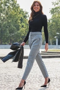 Black Roll Neck Jumper With Gold Button Detail -Sosandar Fashion Store web 2408 111 a24bw013bkwe01 a24tk255bk0001 111 080 1