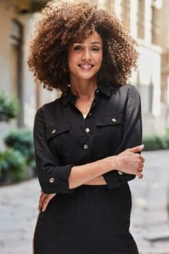 Black & Camel Side Stripe Button Front Jumpsuit 11 Black & Camel Side Stripe Button Front Jumpsuit -Sosandar Fashion Store web 2408 129 a24jw005bk0001 129 198