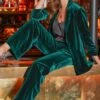 Emerald Green Luxe Velvet Blazer 2 Emerald Green Luxe Velvet Blazer -Sosandar Fashion Store web 2408 38 a24bw043gn0035 a24ow076gn0035 38 126 rt2 3