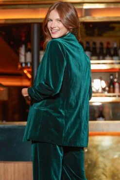 Emerald Green Luxe Velvet Blazer 11 Emerald Green Luxe Velvet Blazer -Sosandar Fashion Store web 2408 38 a24bw043gn0035 a24ow076gn0035 38 68 rt2 1