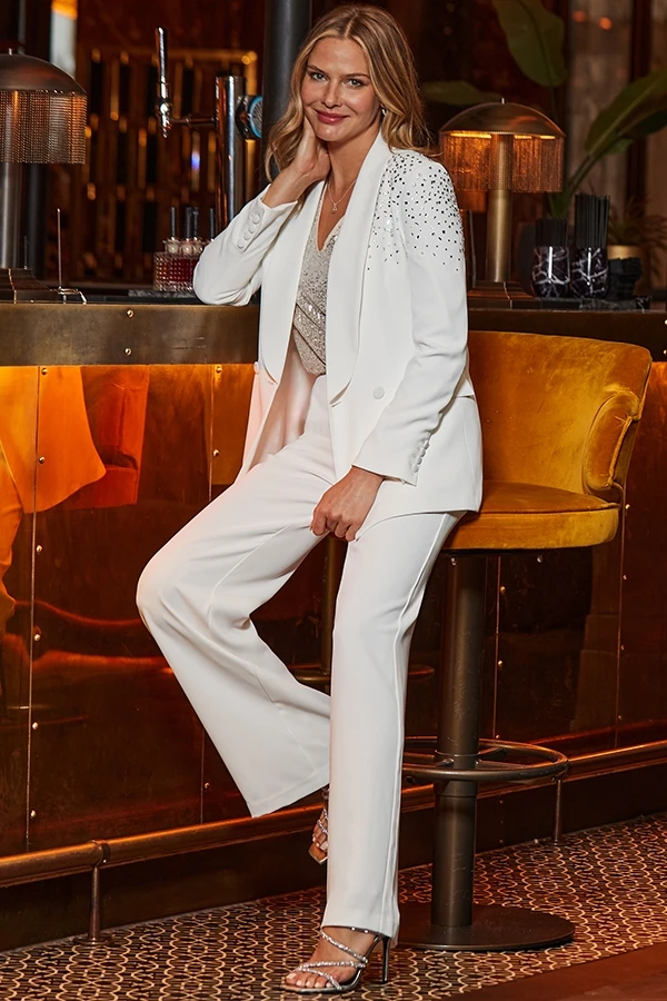 Winter White Premium Wide Leg Trousers 8 Winter White Premium Wide Leg Trousers - Image 6