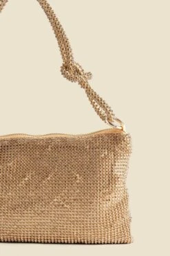 Gold Rhinestone Knot Detail Bag -Sosandar Fashion Store web 2408 box a23ac016mc000 3