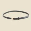 Black Croc Leather Slim Waist Belt 2 Black Croc Leather Slim Waist Belt -Sosandar Fashion Store web 2408 box a24ac006bk0001 2