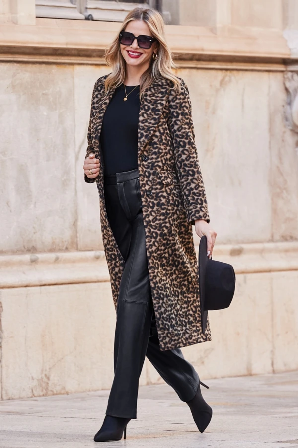 Leopard Print Premium Longline Coat 8 Leopard Print Premium Longline Coat - Image 6