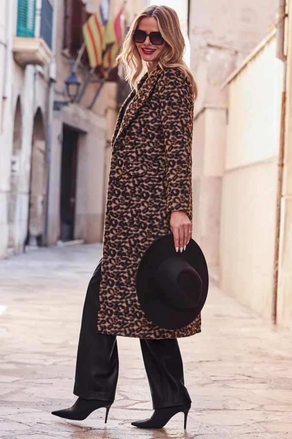 Leopard Print Premium Longline Coat 5 Leopard Print Premium Longline Coat - Image 3