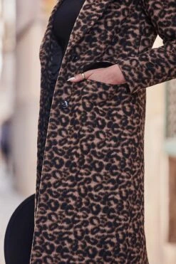 Leopard Print Premium Longline Coat 12 Leopard Print Premium Longline Coat -Sosandar Fashion Store web 2410 24 a24ow088ld0001 s24bl003rdm002 24 237