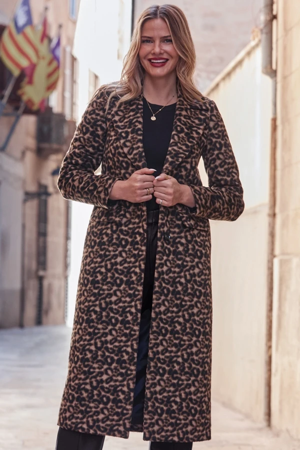 Leopard Print Premium Longline Coat 7 Leopard Print Premium Longline Coat - Image 5