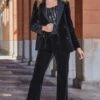 Black Luxury Velvet Tuxedo Blazer 2 Black Luxury Velvet Tuxedo Blazer -Sosandar Fashion Store web 2410 62 a24ow080bk0001 a24bw046bk0001 a24tw057bk0001 62 149
