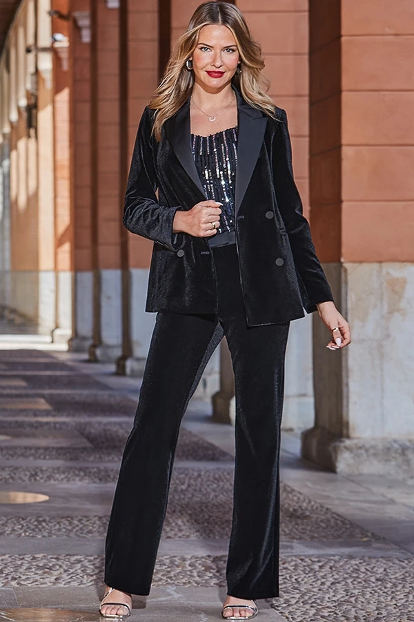 Black Luxury Velvet Tuxedo Blazer 3 Black Luxury Velvet Tuxedo Blazer