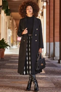 Black & White Two Part Knitted Midi Dress 14 Black & White Two Part Knitted Midi Dress -Sosandar Fashion Store web 2410 63 a23dk627bkwe01 a24ow057bk0001 63 181