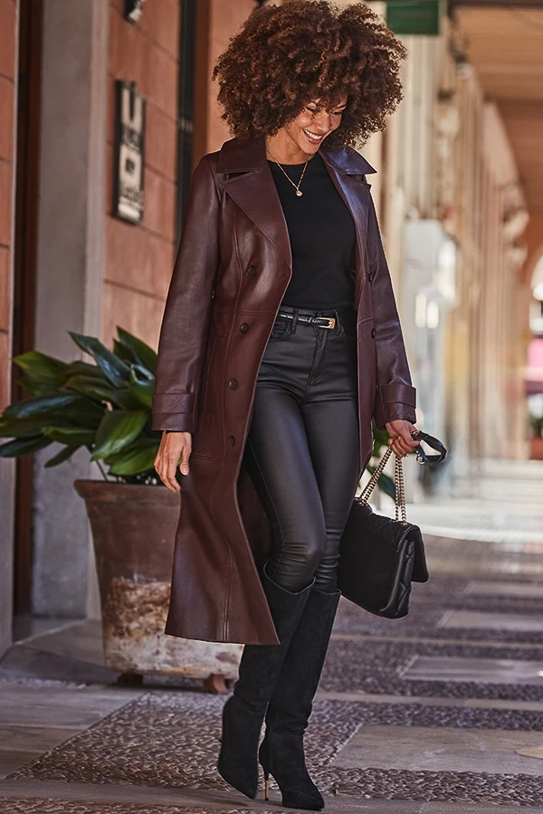 Black Croc Leather Slim Waist Belt 4 Black Croc Leather Slim Waist Belt - Image 2