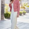 Red & White Houndstooth Print Luxe Jacket 1 Red & White Houndstooth Print Luxe Jacket -Sosandar Fashion Store web 2501 19 s25ow015rd0001 19 053