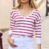 Red & White Stripe Top 1 Red & White Stripe Top -Sosandar Fashion Store web 2501 28 dytoj006rdst01 28 096