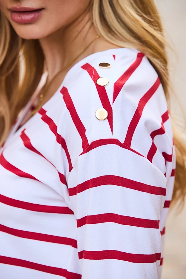 Red & White Stripe Top 6 Red & White Stripe Top - Image 4