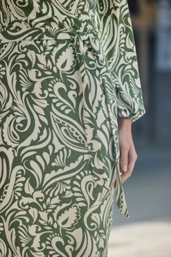 Sage Green Paisley Print Faux Wrap Dress -Sosandar Fashion Store web 2501 50 a23dj094khcv01 50 211