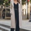 Taupe Premium Fitted Longline Coat -Sosandar Fashion Store web 2501 60 a24ow014bn0002 s22bd002bk0001 60 002