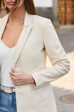 Ecru Premium Faux Leather Blazer 13 Ecru Premium Faux Leather Blazer -Sosandar Fashion Store web 2501 61 a23op003eu0001 61 136 rt