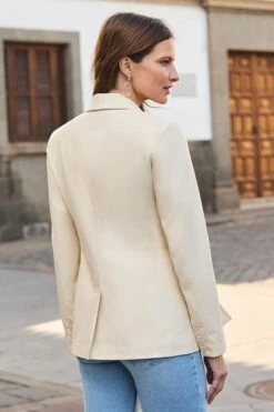 Ecru Premium Faux Leather Blazer 11 Ecru Premium Faux Leather Blazer -Sosandar Fashion Store web 2501 61 a23op003eu0001 61 153 rt