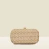 Natural Chevron Clutch Bag With Metallic Detail 2 Natural Chevron Clutch Bag With Metallic Detail -Sosandar Fashion Store web 2501 box s25ac033nl0003 1
