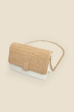 Natural & White Raffia Cross Body Bag 8 Natural & White Raffia Cross Body Bag -Sosandar Fashion Store web 2501 box s25ac035nl0003 3