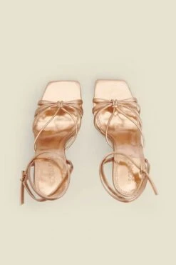 Rose Gold Strappy Wedge Espadrille -Sosandar Fashion Store web 2501 box s25fw001rg0001 4
