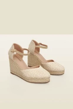 Natural Raffia Wedge Espadrille -Sosandar Fashion Store web 2501 box s25fw002nl0003 2