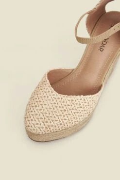 Natural Raffia Wedge Espadrille -Sosandar Fashion Store web 2501 box s25fw002nl0003 3