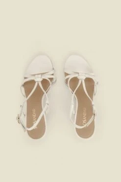 White Strappy Wedge Heel Sandals 8 White Strappy Wedge Heel Sandals -Sosandar Fashion Store web 2501 box s25fw013we0001 4 2