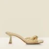 Gold Knot Detail Kitten Heel Mules 1 Gold Knot Detail Kitten Heel Mules -Sosandar Fashion Store web 2501 box s25fw017mc0003 1