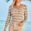 Natural Chevron Metallic Thread Knitted Top -Sosandar Fashion Store web 2502 08 s25tk670mi0001 a22bd023eu0001 08 024 rt 1