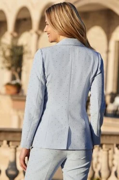 Sky Blue Sparkling Embellished Detail Blazer -Sosandar Fashion Store web 2502 31 a23bw007be0002 a23ow037be0002 31 319 rt 1