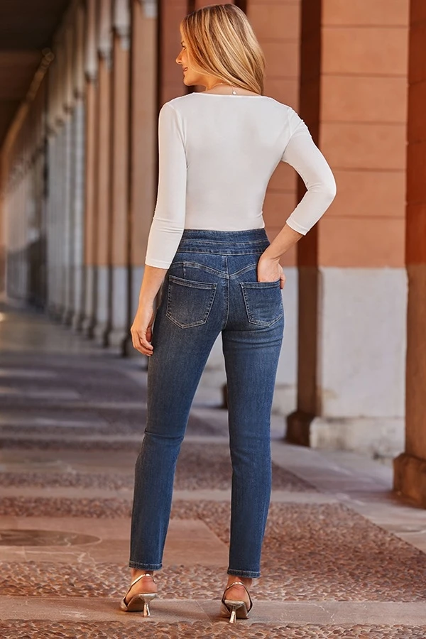 Ivory Faux Wrap Jersey Top 8 Ivory Faux Wrap Jersey Top - Image 6