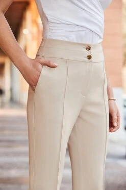 Natural Contour Waist Kick Flare Trouser -Sosandar Fashion Store web 2502 78 s25bw001nl0003 dytoj028wh0001 78 086
