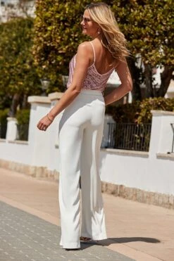 Pink Shimmering Sequin Cami Top -Sosandar Fashion Store web 2504 066 setow007pk0001 066 6405