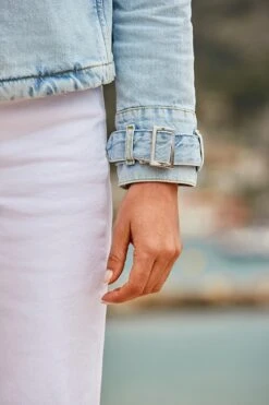 Light Wash Denim Biker Jacket 15 Light Wash Denim Biker Jacket -Sosandar Fashion Store web 2504 073 s24od015dm001w 073 3331