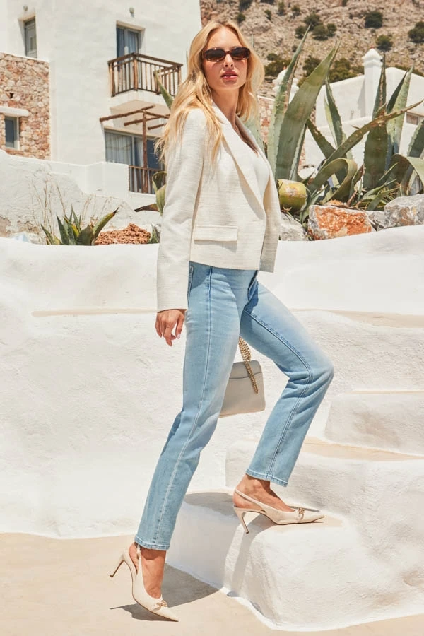 Ivory Boucle Jacket With Collar 9 Ivory Boucle Jacket With Collar - Image 7