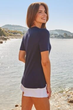 Navy Blue Zip Detail T-Shirt 10 Navy Blue Zip Detail T-Shirt -Sosandar Fashion Store web 2504 51 dytoj031bebe02 s25bd018we0001 0163