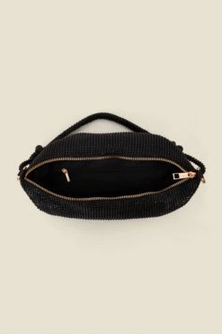 Black Rhinestone Knot Detail Bag 9 Black Rhinestone Knot Detail Bag -Sosandar Fashion Store web 2506 box a23ac016bk0001 484