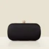 Black Satin Clutch Bag With Diamante Detail -Sosandar Fashion Store web 2506 box a25ac013bk0001 571