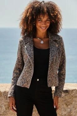Leopard Print Faux Suede Biker Jacket -Sosandar Fashion Store web 2507 08 a25op005nlbn01 a24bd024bk0001 a25ac105bk0001 08 096