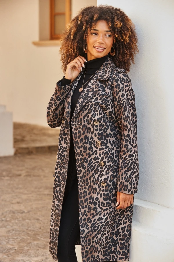 Leopard Print Trench Coat 9 Leopard Print Trench Coat - Image 7