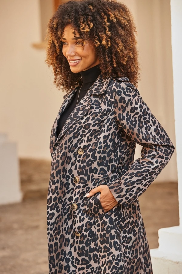 Leopard Print Trench Coat 8 Leopard Print Trench Coat - Image 6