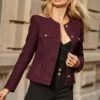 Burgundy Boucle Collarless Jacket 2 Burgundy Boucle Collarless Jacket -Sosandar Fashion Store web 2508 138 a25bj003bk0001 a24ow034rd0004 138 105 rt 1